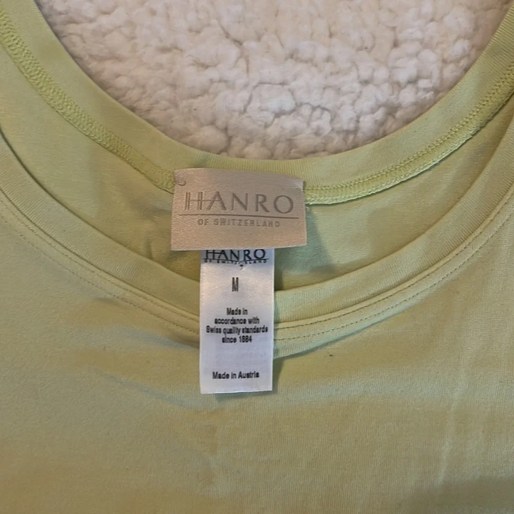 Green Hanro of Switzerland Medium Tank Top. B104 - Picture 2 of 6
